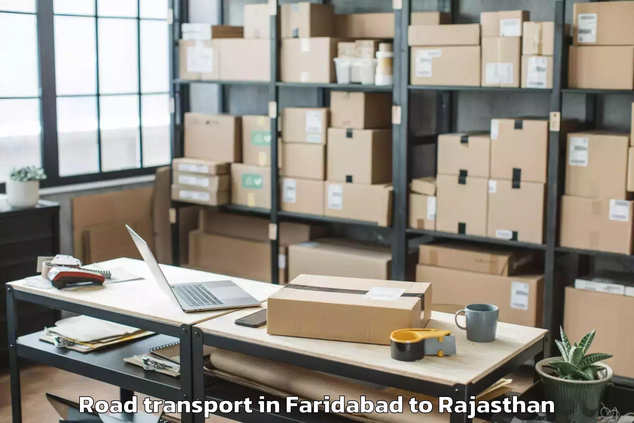 Top Faridabad to Nadbai Road Transport Available